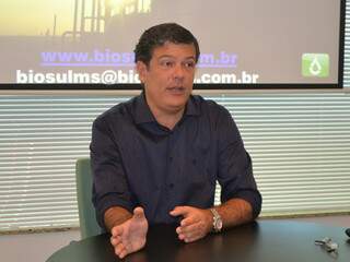 Presidente da Biosul apresenta números da safra em entrevista nesta sexta-feira. (Foto: Fabiano Arruda)