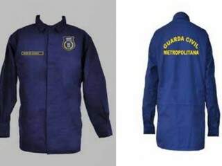 Casaco do uniforme obrigatório da Guarda Municipal de Campo Grande (Foto: Reprodução)