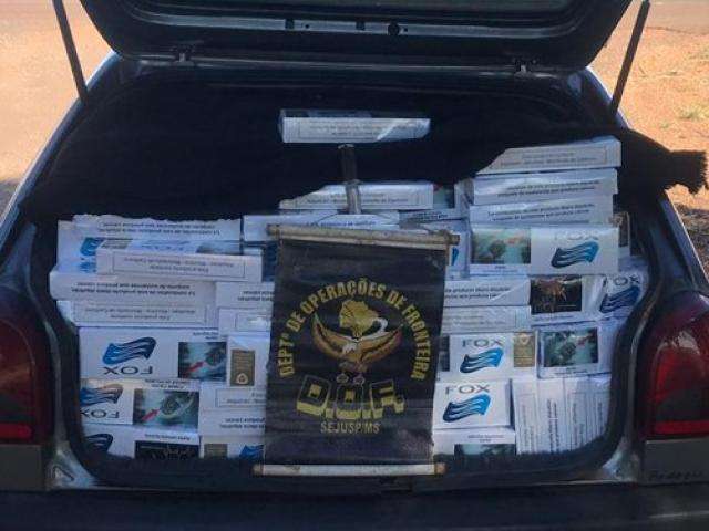 DOF apreende 3,7 mil pacotes de cigarros trazidos do Paraguai