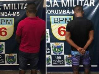 Autores foram abordados em regiões da parte alta de Corumbá durante patrulhamento ostensivo. (Foto: Polícia Militar)