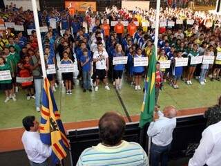 Abertura da Edição 2015 dos Jogos Escolares de Campo Grande. (Foto: Divulgação/Funesp) 