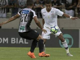 Registro da partida desta noite em Fortaleza. (Foto: Corinthians FC) 