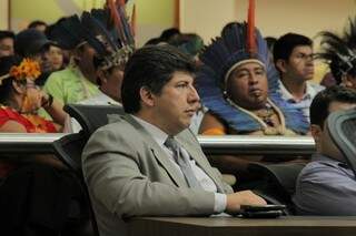 Cerca de 60 indígenas tomaram as galerias da Assembleia (Foto:  Roberto Okamura-AL/MS)