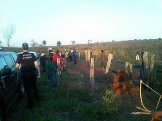 Situação de indígenas e fazendeiros é acompanha por policiais federais em Paranhos (Foto: Divulgação/Funai)
