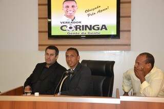 Coringa (centro) disse que declaração sobre mensalão foi equívoco. (Foto: Pedro Peralta)