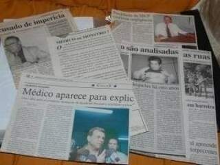 Recortes de jornais sobre o Caso Rondon