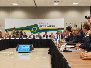 Governador está participando de evento em Brasília (Foto: Clodoaldo Silva)