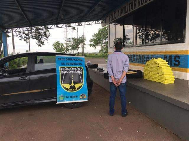 Na rota da droga, maconha &eacute; transportada at&eacute; no banco de carro