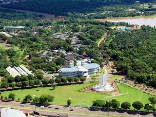 A imensidão da Cidade Universitária da UFMS (Universidade Federal de Mato Grosso do Sul), em Campo Grande (Foto: Divulgação)