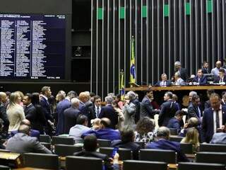 Deputados federais durante votação na Câmara Federal. (Alex Ferreira/Câmara dos Deputados).