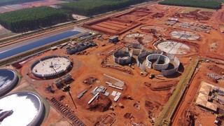 Projeto Novo Horizonte 2 está com 54% de obras concluídas e vai produzir 1,95 milhão de toneladas por ano de celulose. (Foto: Divulgação)