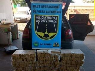 Traficante de MT t&eacute; pego transportando191 tabletes de maconha MS-164