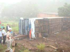 Morre mais uma v&iacute;tima do capotamento de &ocirc;nibus em Rio Brilhante