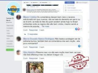 Na página do Facebook do Campo Grande News tem comentário que mostram a intolerância do seguidor (Foto: Ilustração)