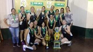 Meninas de Amambai conquistaram título e vão disputar fase final na Capital (Foto: FVMS/Divulgação)