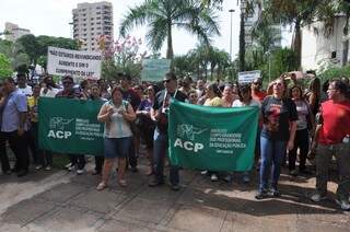 Manifestação foi pacifica e mobilizou cerca de 600 professores. (Foto: Marcelo Calazans)