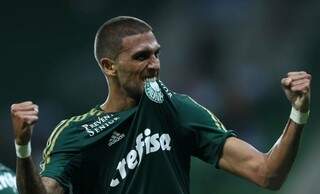 Rafael Marques festeja o gol com a camisa do Palmeiras. O time segue líder do Grupo 3 do Campeonato Paulista (Foto: Divulgação)