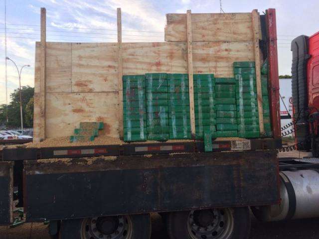 Carga de 1,1 tonelada de maconha &eacute; interceptada na rodovia MS-156