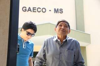 Edson Shimabukuro (PTB) foi o primeiro a deixar a sede do Gaeco. (Foto:Marcos Ermínio)