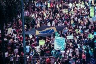 Marcha contra a corrupção realizada no ano passado em Campo Grande (Foto: arquivo)