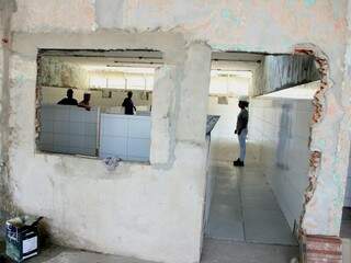 Reforma do refeitório da escola, em Corumbá. (Fotos: Divulgação)