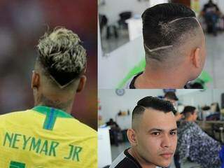 Lucas pediu corte ao estilo Neymar com listra na nuca. (Foto:Marina Pacheco) 