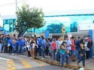 Estudantes durante prova do Enem em Campo Grande. (Foto: Arquivo)