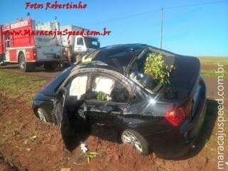 Acidente aconteceu entre  Sidrolândia e Maracaju (Fotos: Maracaju Speed)