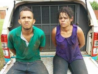 Casal que participou de roubo a família, preso enquanto tentava levar veículo das vítimas ao Paraguai (Foto: divulgação)