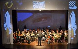 Apresentação da orquestra da UFGD na abertura da Mostra Audiovisual de Dourados, que segue até o dia 31 (Foto: Divulgação)