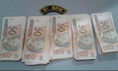 Polícia apreende R$ 8 mil em notas faltas de R$ 50 na MS-436