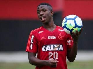 Atacante Vinicius Júnior está confirmado no time titular do Flamengo (Foto: Gilvan de Souza/Flamengo)