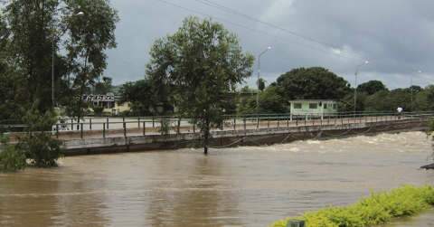  Com trégua das chuvas, Rio Taquari já começa a baixar em Coxim
