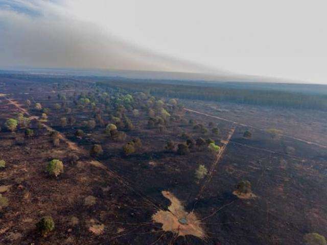 Fogo consome &aacute;rea rural na regi&atilde;o de Piraputanga nos &uacute;ltimos 3 dias