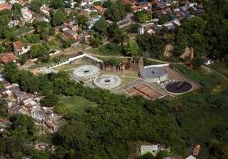 Estação de Tratamento de Esgoto de Corumbá que foi realizada com recursos do FGTS (Foto: Assessoria - Sanesul)