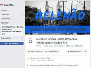 Manifestantes contra Bolsonaro em Aquidauana e Anastácio criaram grupo no Facebook (Foto: Reprodução)