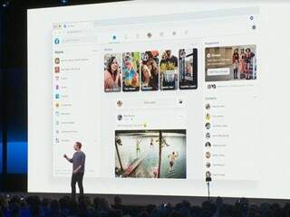 Mark Zuckerberg durante a apresentação das novidades, nesta terça-feira. (Foto: Reprodução/G1/Facebook) 