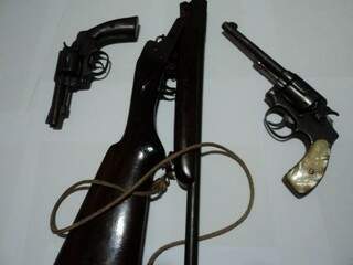Armas foram apreendidas pela Polícia Civil. Foto: Divulgação