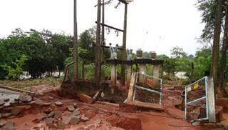 Chuva inunda Estação de Tratamento em Paranaíba. (Foto: Jornal Tribuna Livre Online)