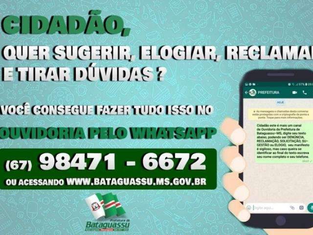 Para facilitar contato, prefeitura lan&ccedil;a WhatsApp para ouvir moradores 