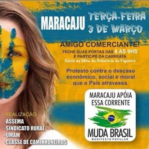 Associa&ccedil;&otilde;es e entidades de Maracaju promovem manifesto contra corrup&ccedil;&atilde;o