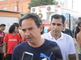 Prefeito de Campo Grande, Marquinhos Trad (PSD),
durante entrevista. (Foto: Paulo Francis).