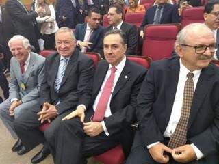 O o ministro do STF (Supremo Tribunal Federal) e vice-presidente do TSE (Tribunal Superior Eleitoral), Luiz Roberto Barroso é o homenageado do evento (Foto: Leonardo Rocha)