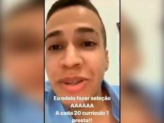 Trecho do vídeo publicado por Paulo Roberto de Moraes nas redes sociais (Reprodução / Instagram)