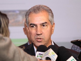 Governador do Estado, Reinaldo Azambuja (PSDB), durante entrevista à imprensa. (Foto: Marina Pacheco/Arquivo).