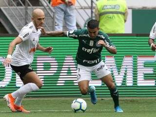 Dudu, do Palmeiras, foi o autor do gol de empate com o Galo mineiro (Foto: Cesar Greco/Ag. Palmeiras)