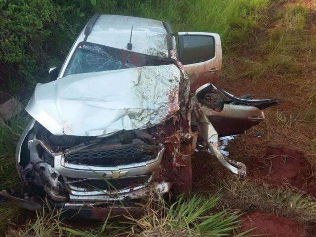 Homem fica ferido ao bater camionete em cavalo na rodovia MS-478