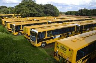 Ônibus comprados pelo Governo Federal foram readesivados (Foto: Simão Nogueira / arquivo)