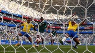 O gol brasileiro, marcado pelo atacante Neymar, em ângulo diferente, mostra bem a chegada em dupla com Gabriel Jesus para a finalização