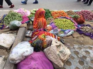 Comércio nas ruas de Jaipur, Rajasthan.